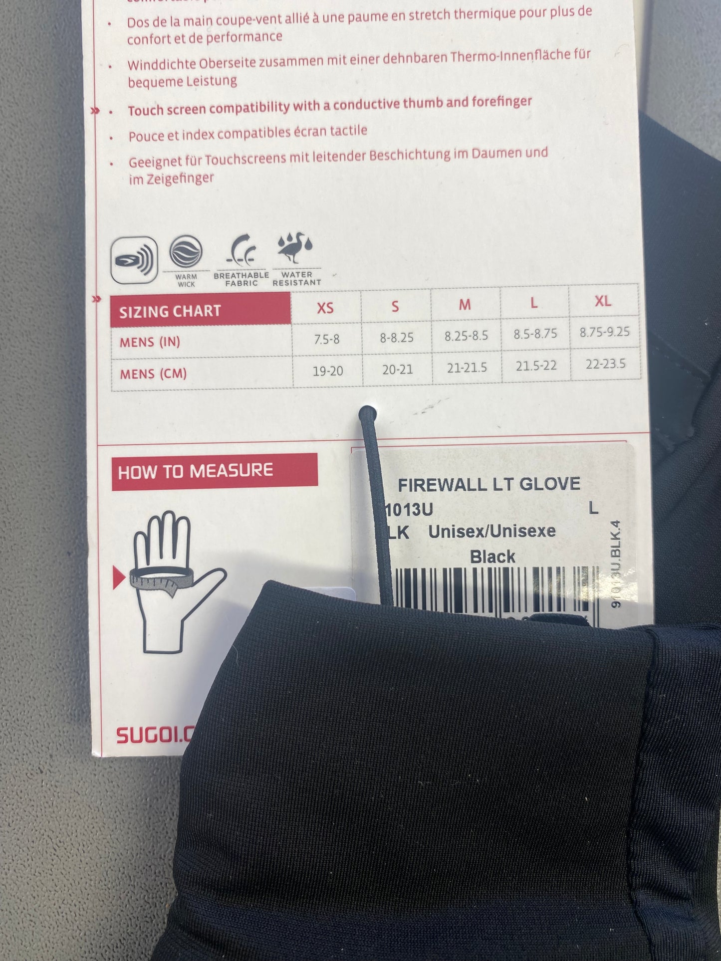 GUANTO SUGOI FIREWALL LT