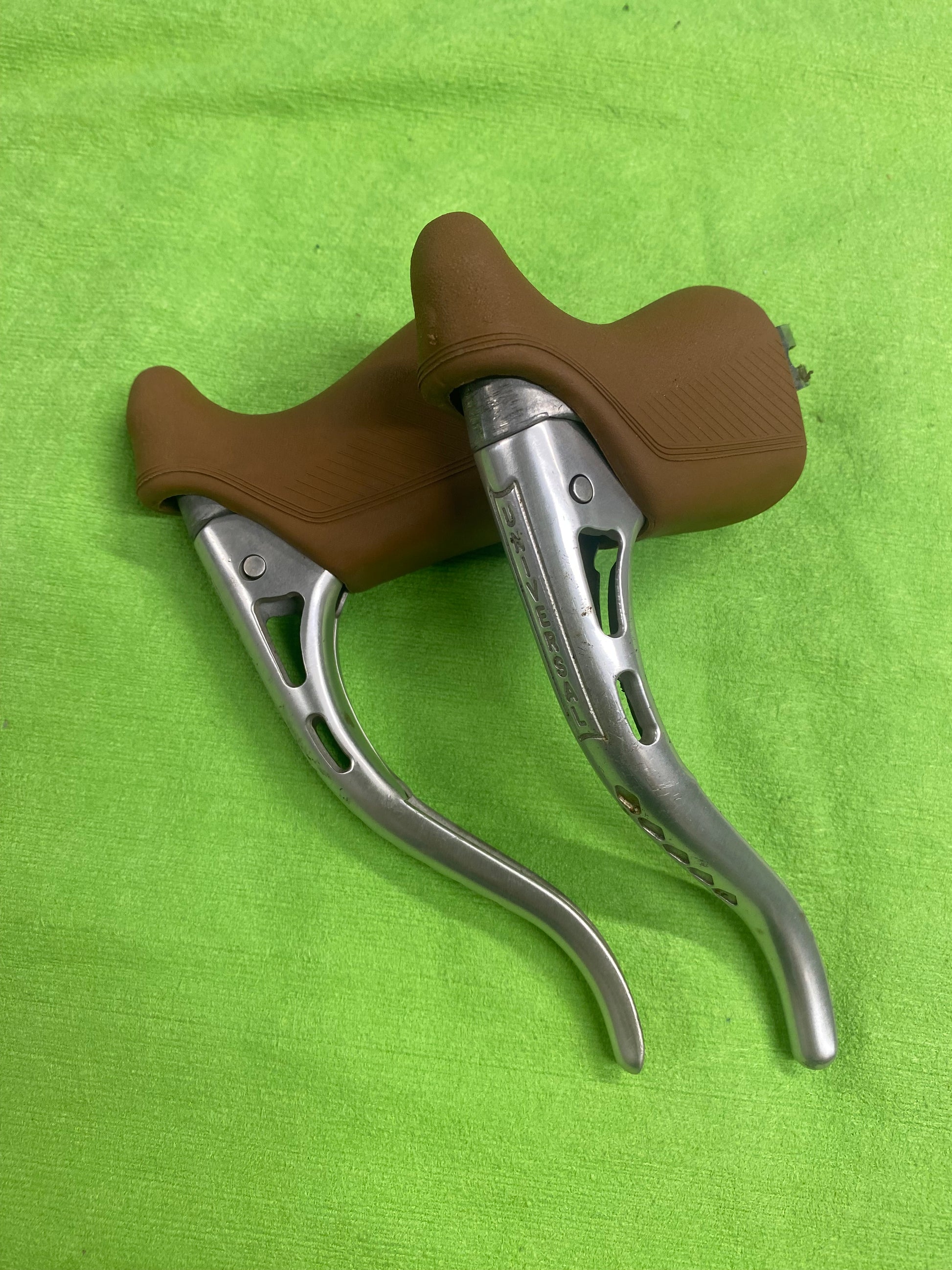 COPPIA LEVA FRENO Doppio Controllo Leve Con Paramani Bianco Bici - Foto 7